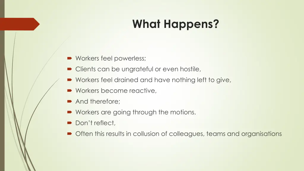 what happens