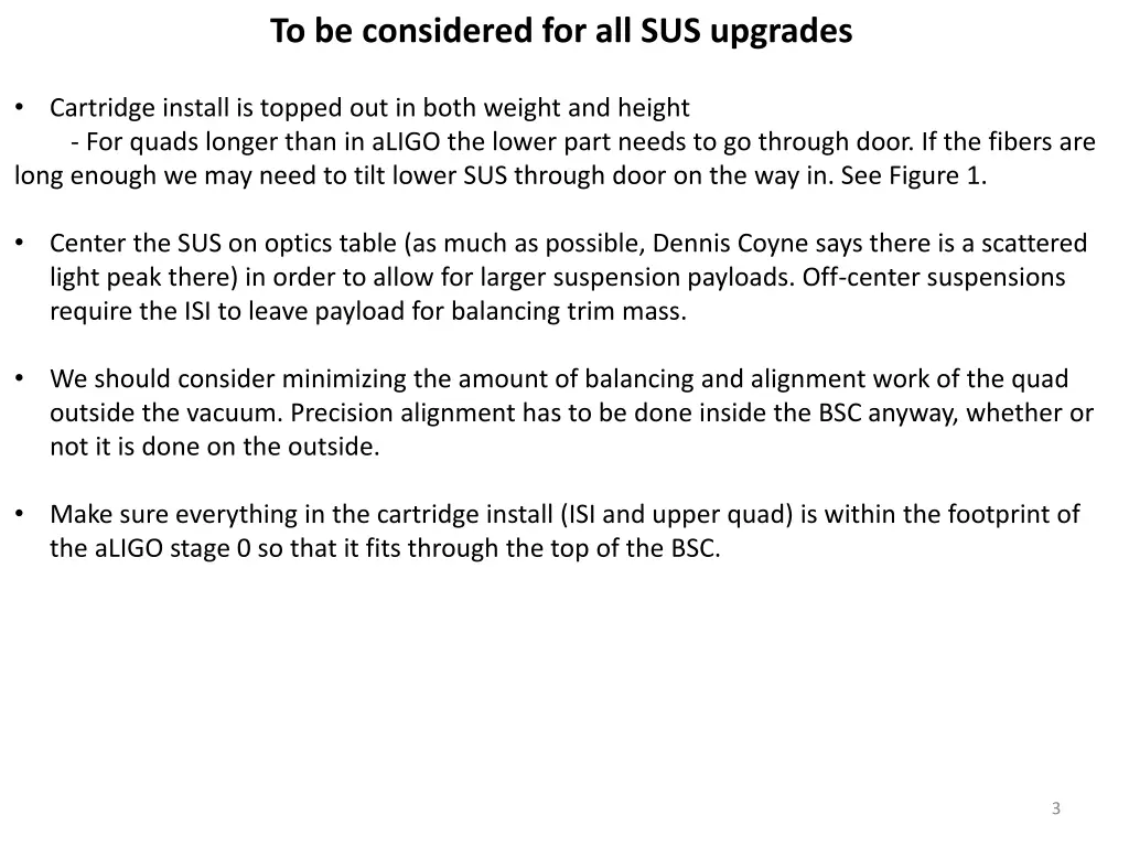 to be considered for all sus upgrades