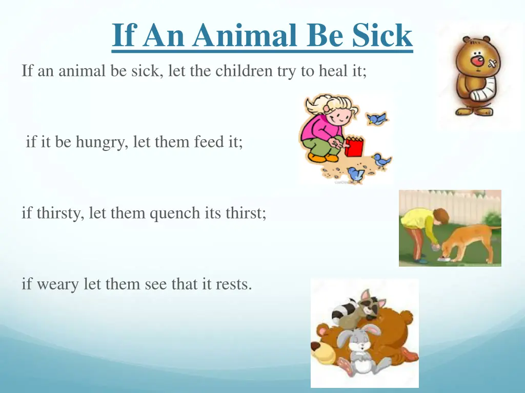 if an animal be sick if an animal be sick