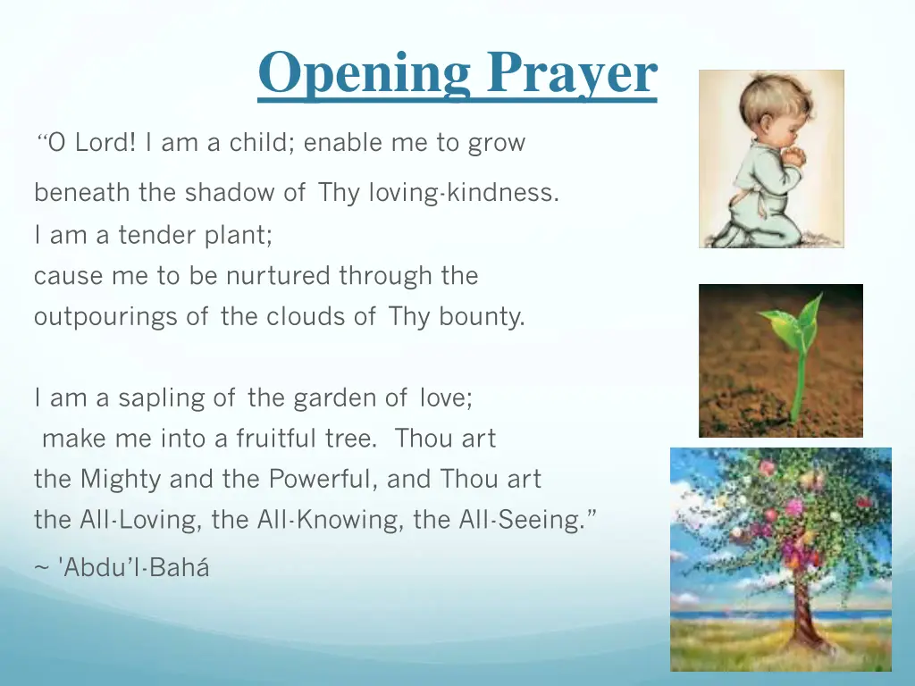 opening prayer