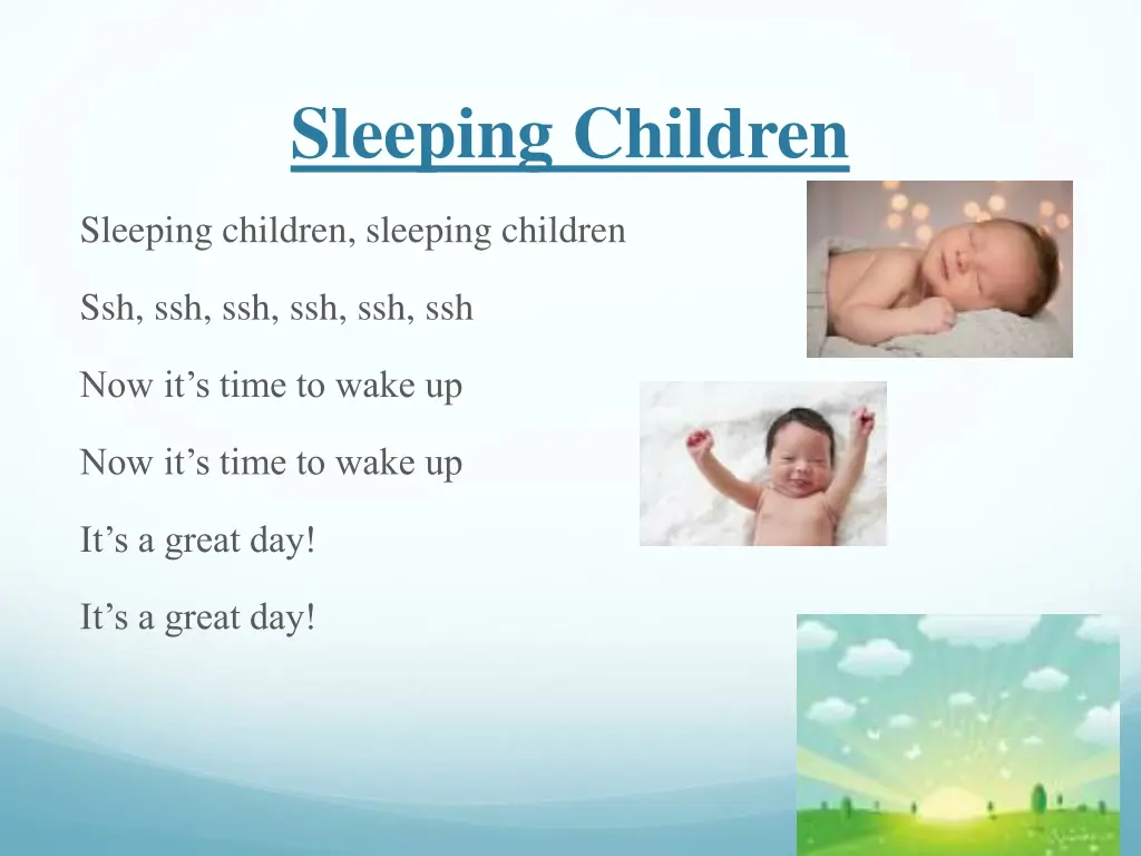 sleeping children