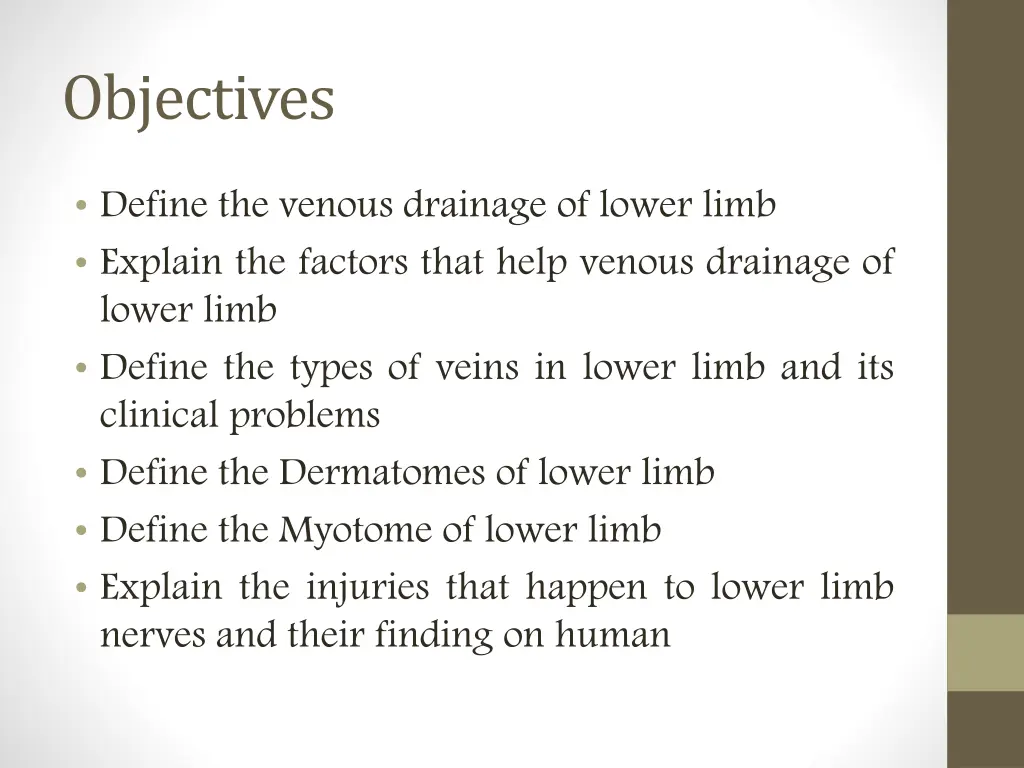 objectives