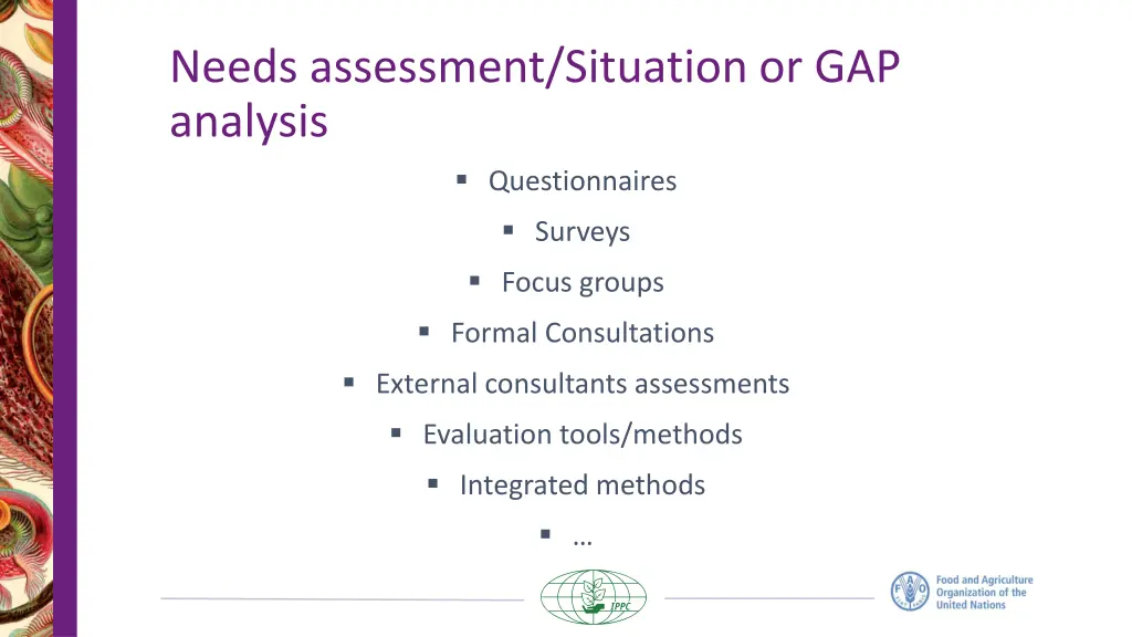needs assessment situation or gap analysis