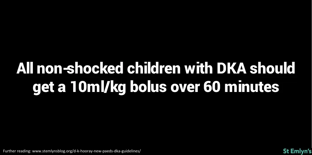 all non shocked children with dka should