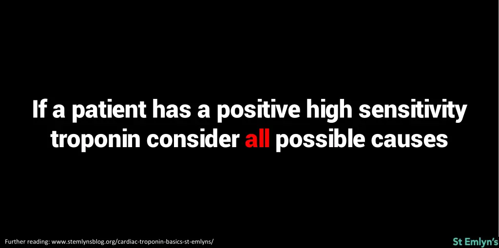 if a patient has a positive high sensitivity