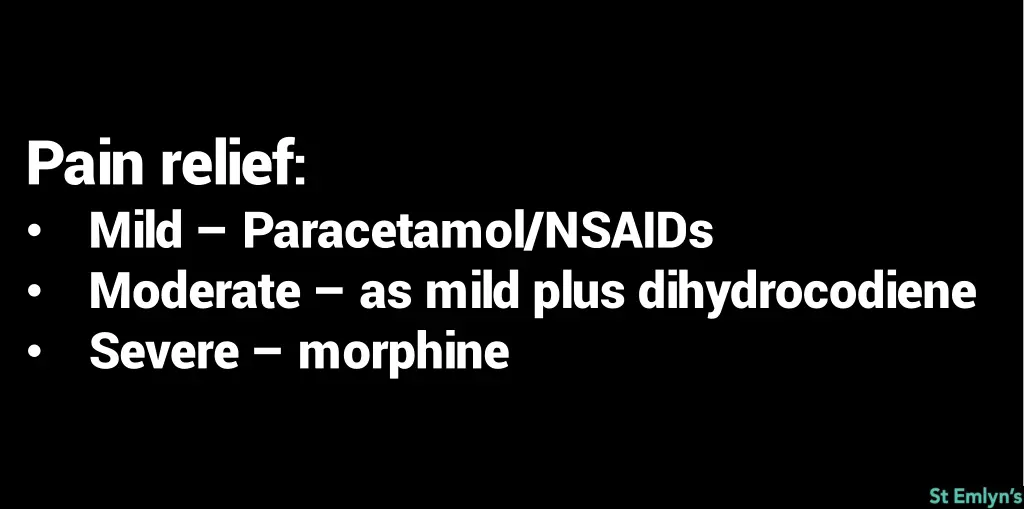 pain relief mild paracetamol nsaids moderate
