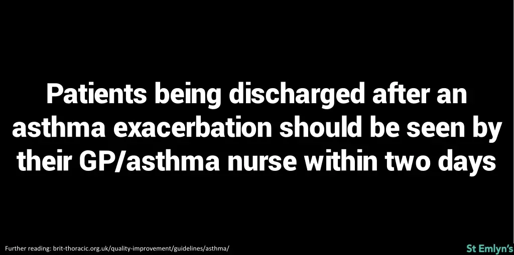 patients being discharged after an asthma