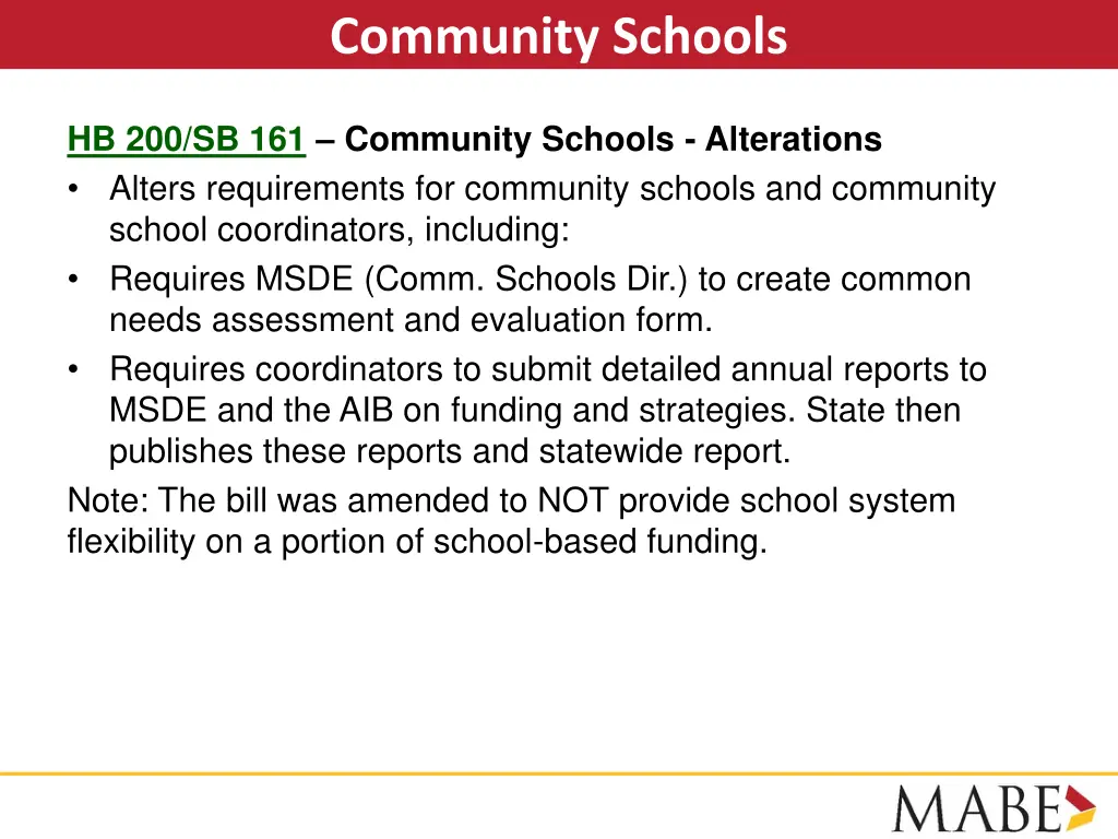community schools