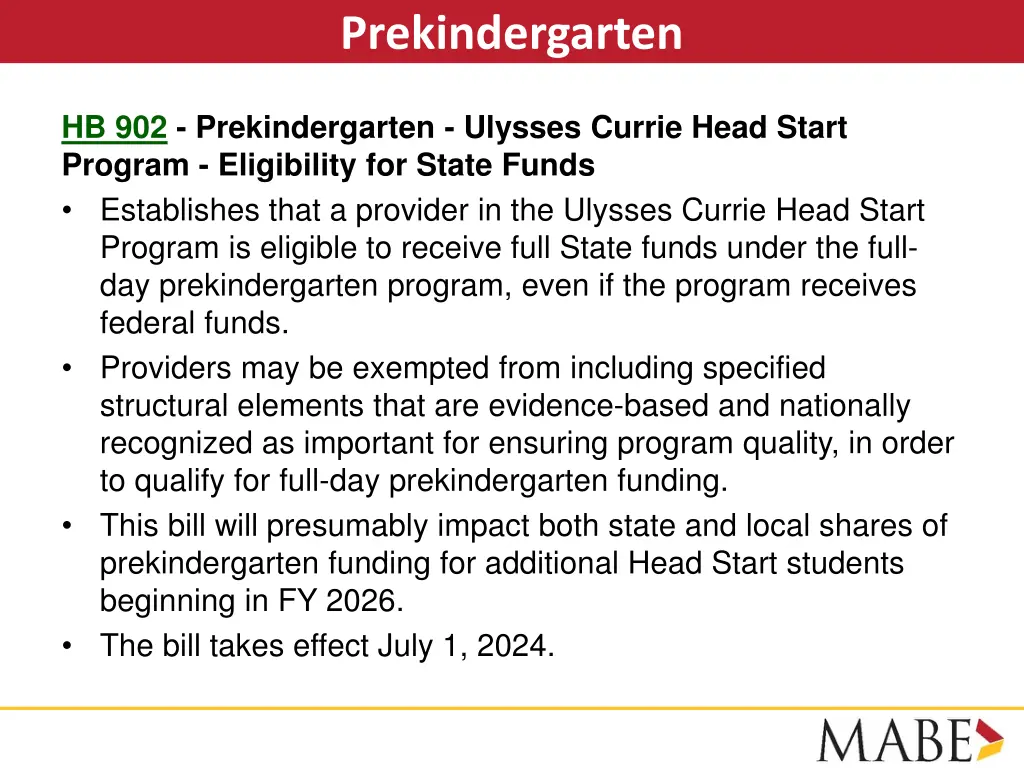 prekindergarten