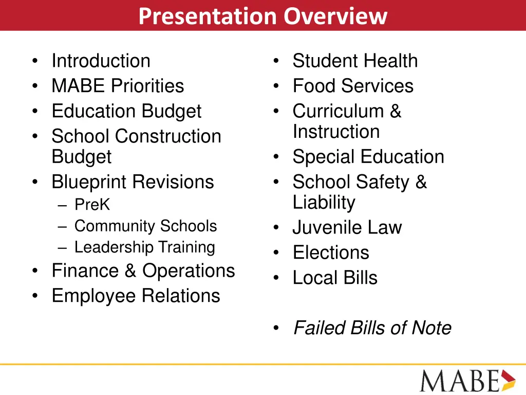 presentation overview