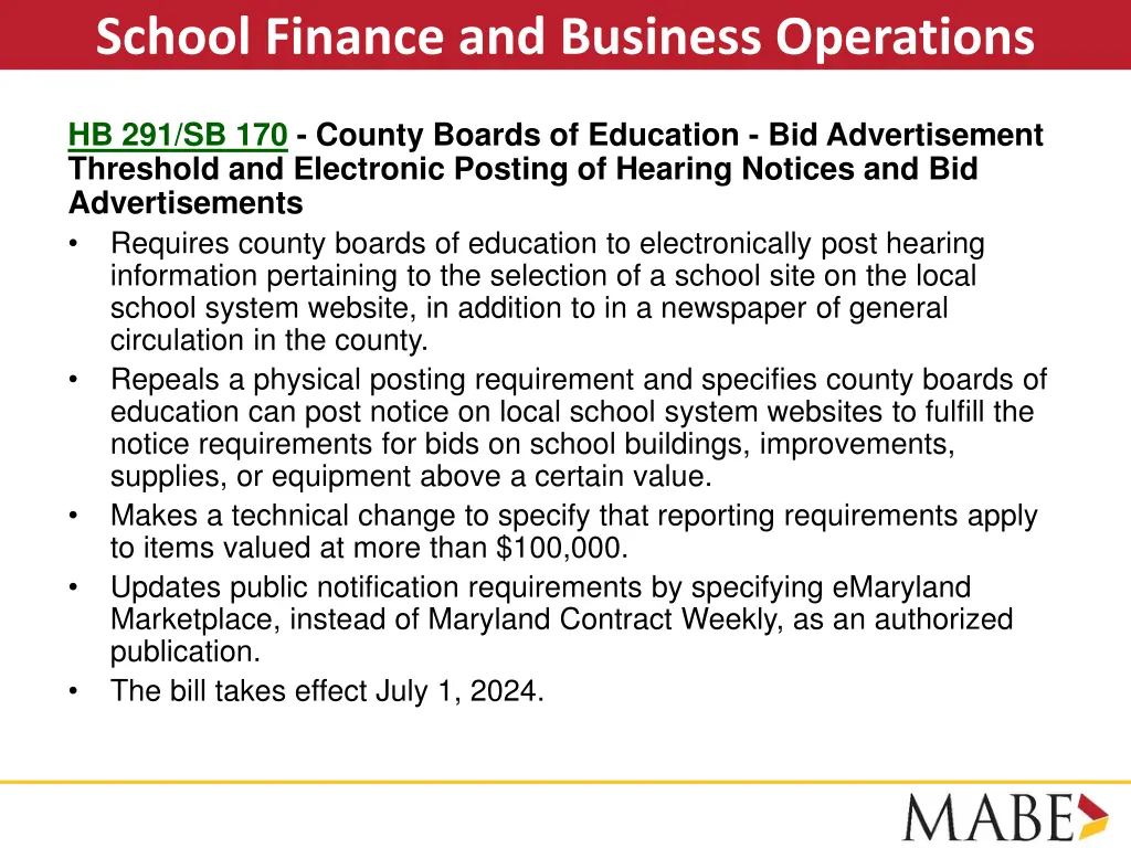 school finance and business operations