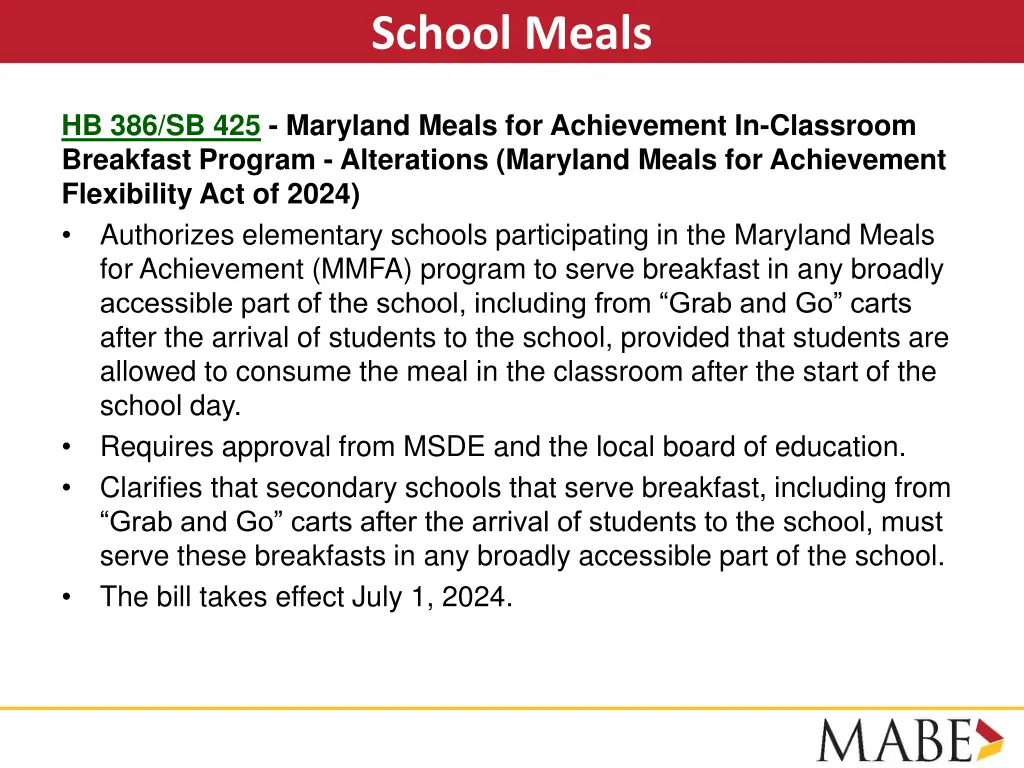 school meals