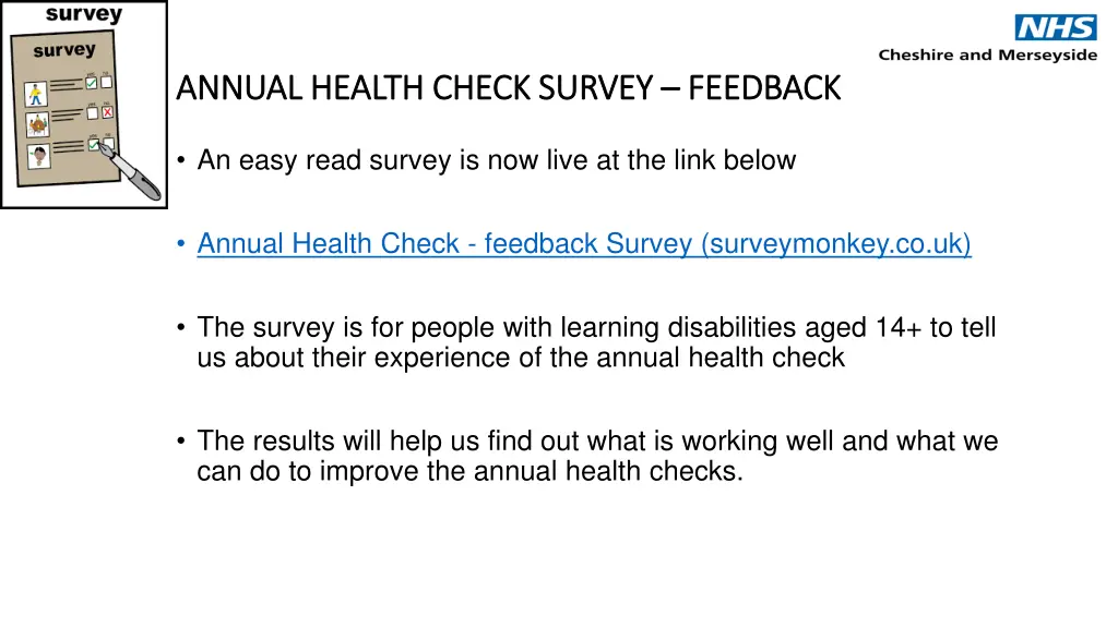annual health check survey annual health check