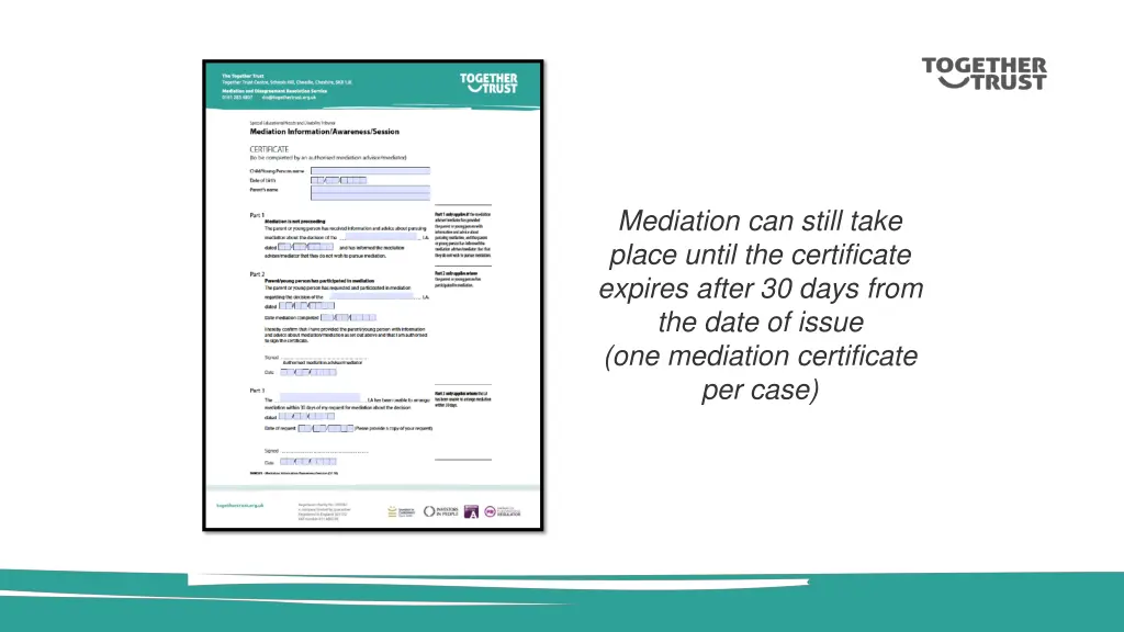 mediation can still take place until