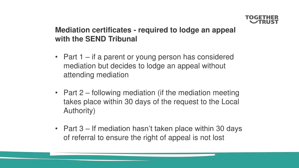 mediation certificates required to lodge