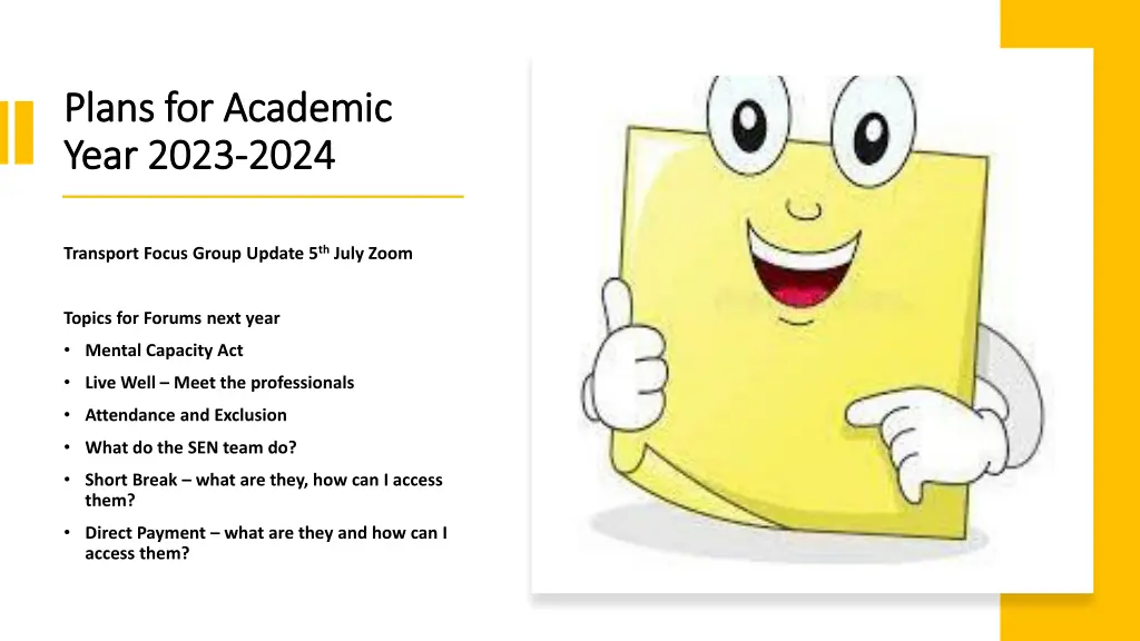 plans for academic plans for academic year 2023