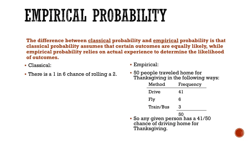 empirical probability