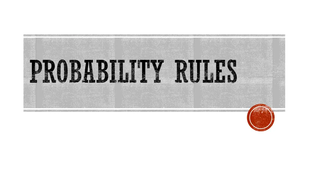 probability rules