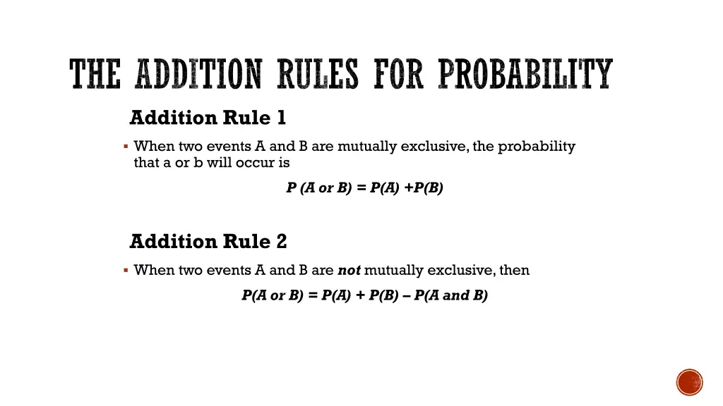 the addition rules for probability addition rule 1