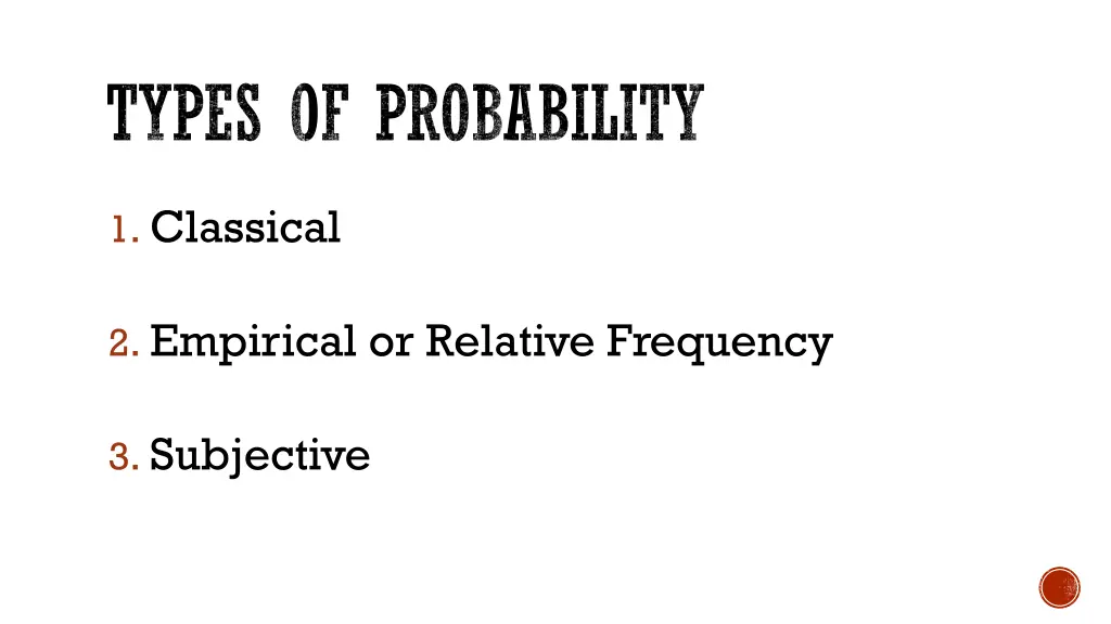 types of probability