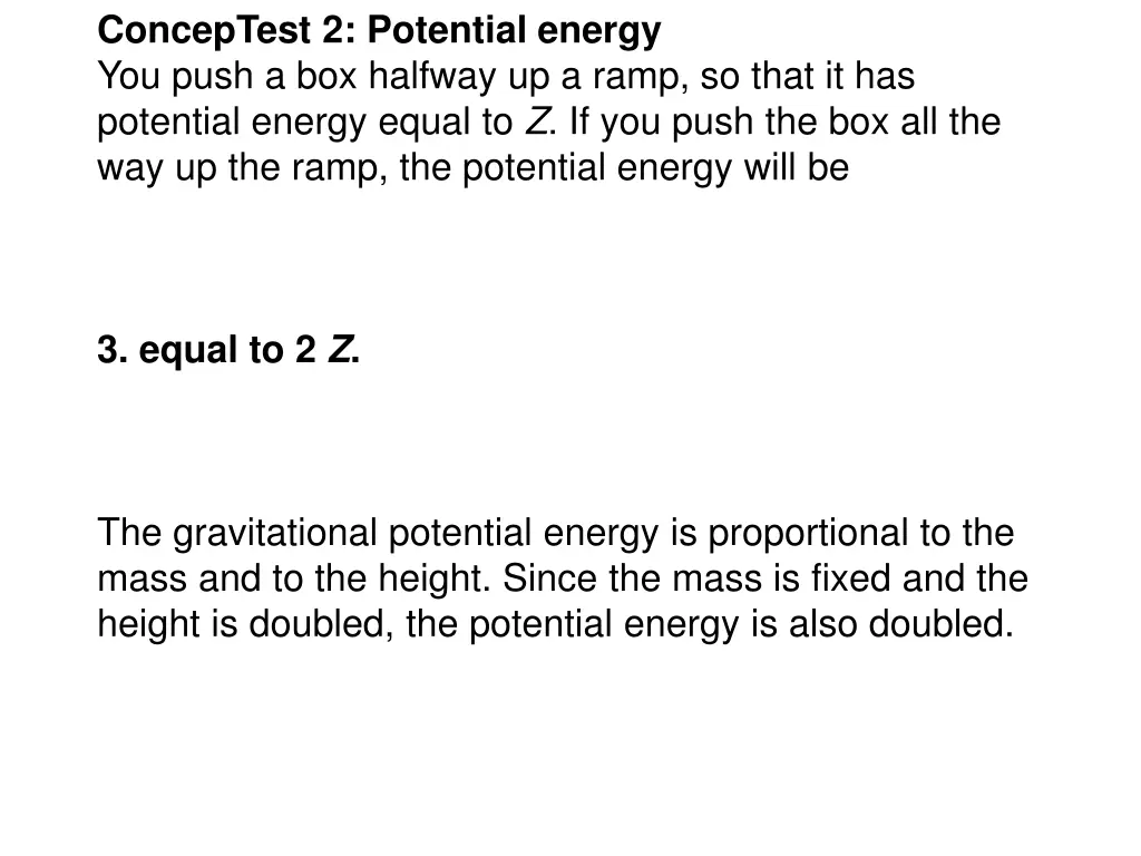 conceptest 2 potential energy you push 1