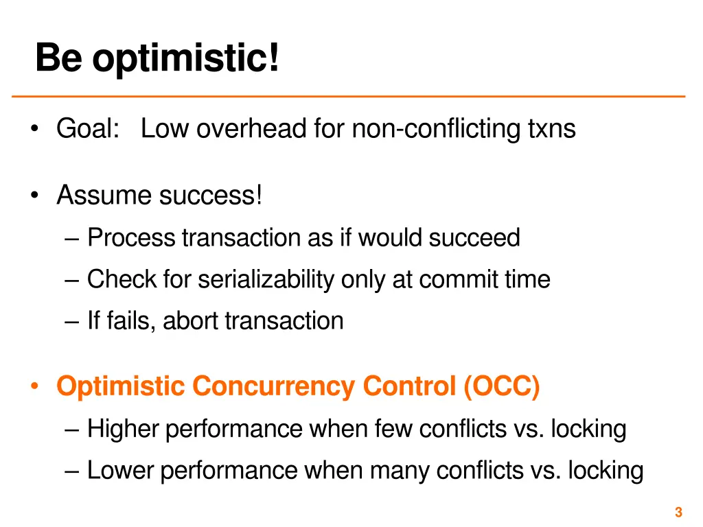 be optimistic