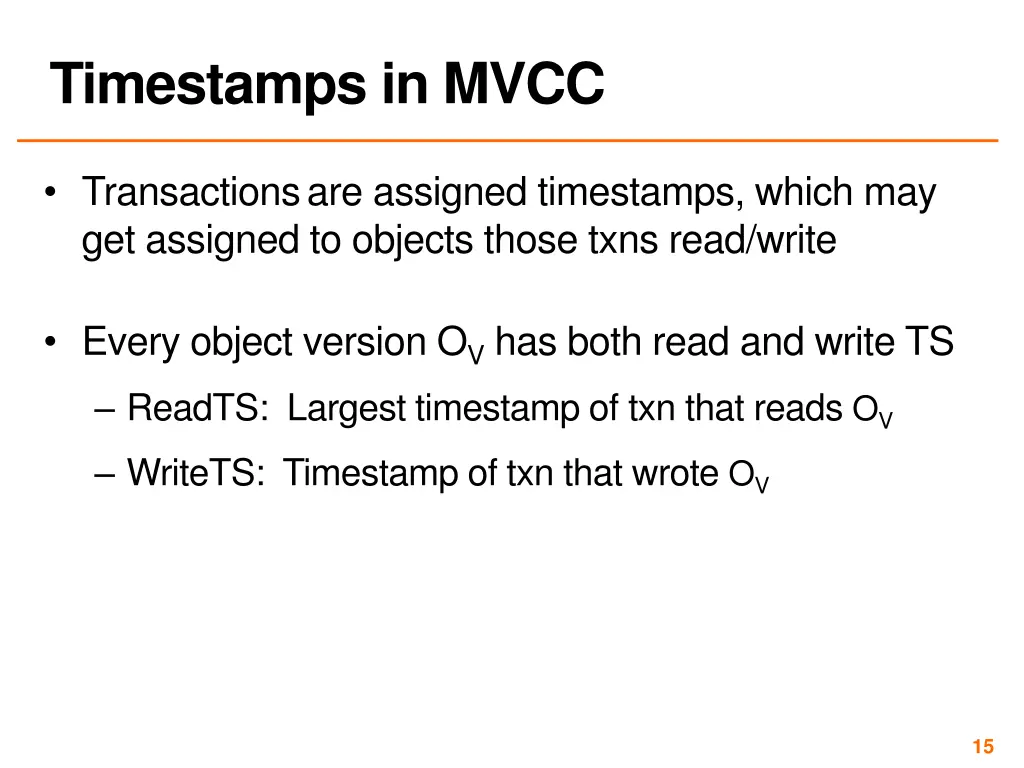 timestamps in mvcc