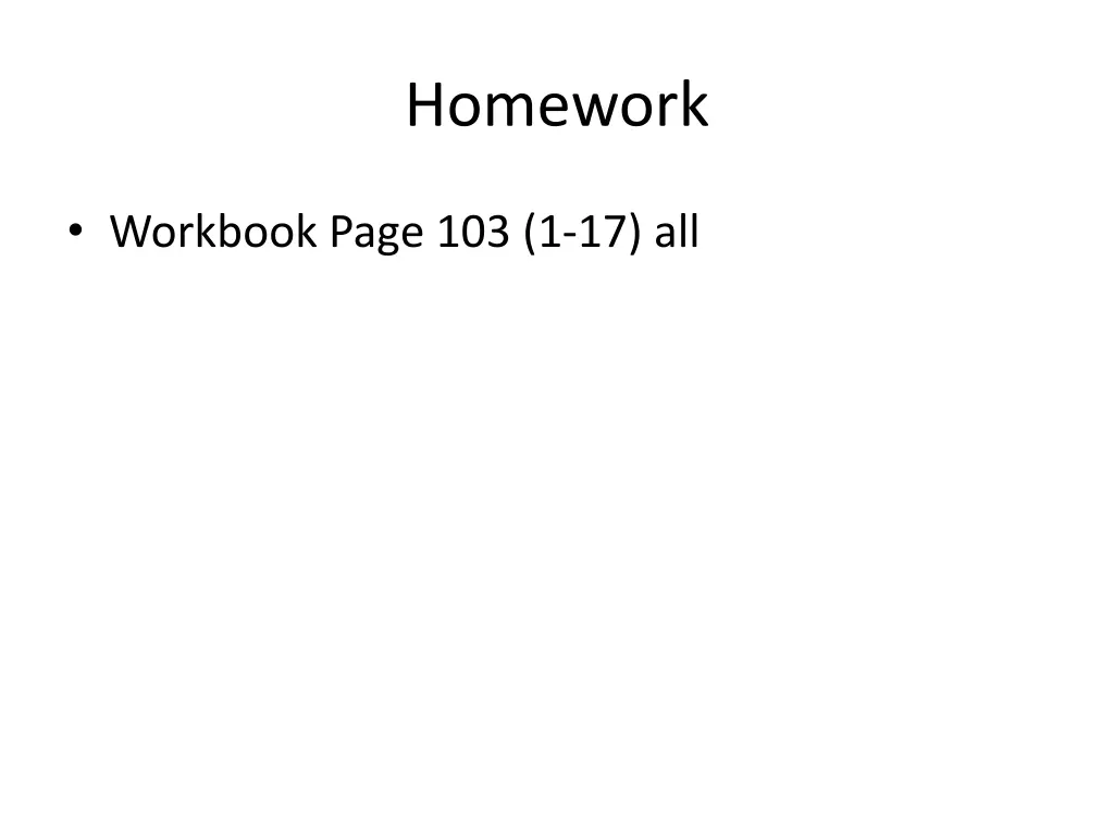 homework