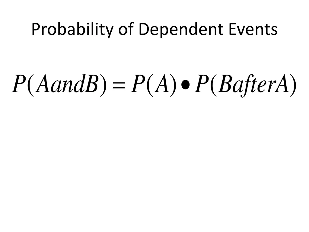 probability of dependent events