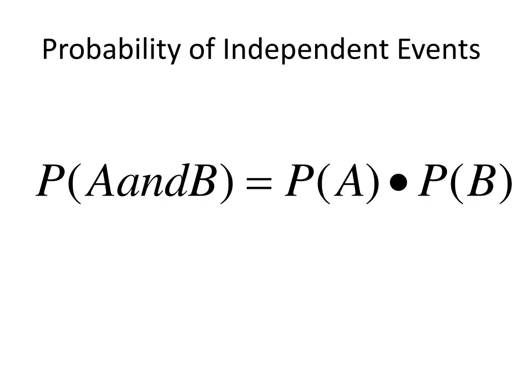 probability of independent events