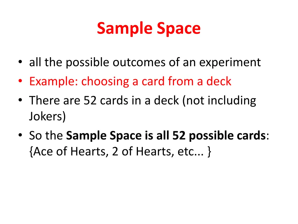 sample space