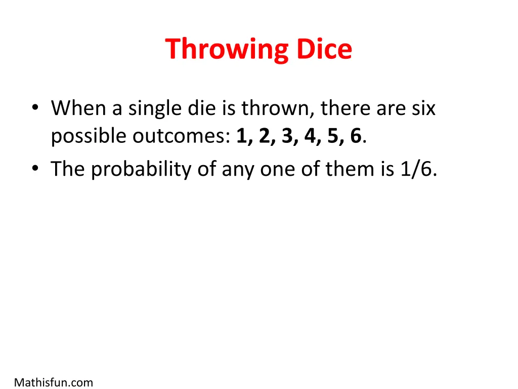 throwing dice