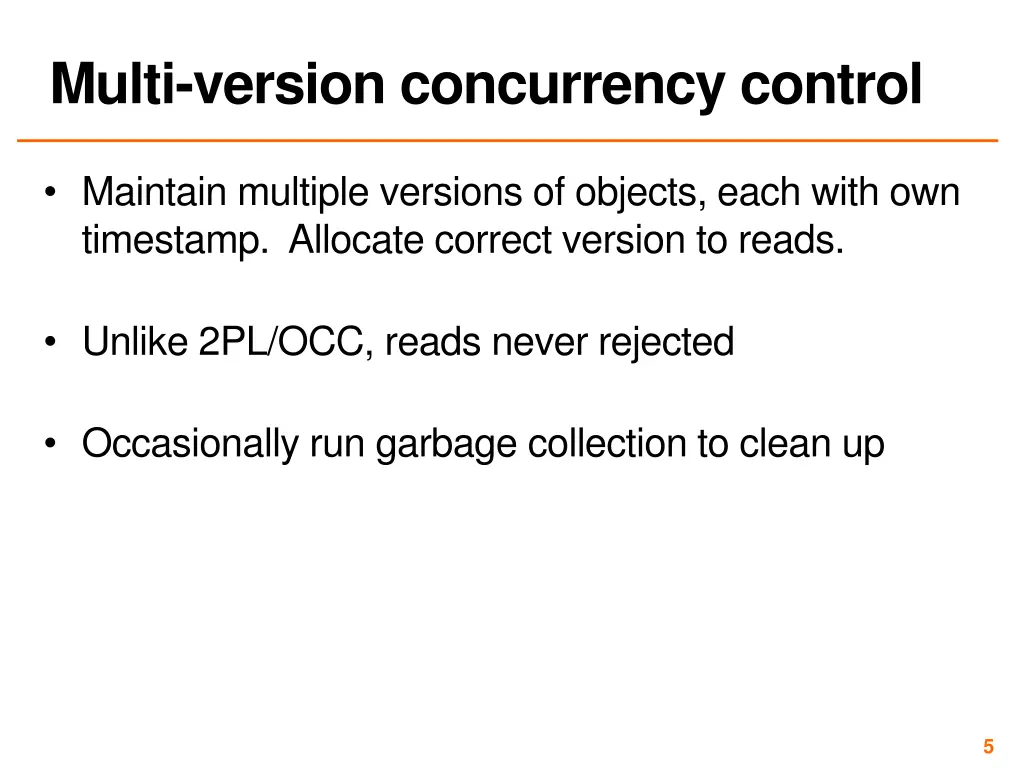 multi version concurrency control 2
