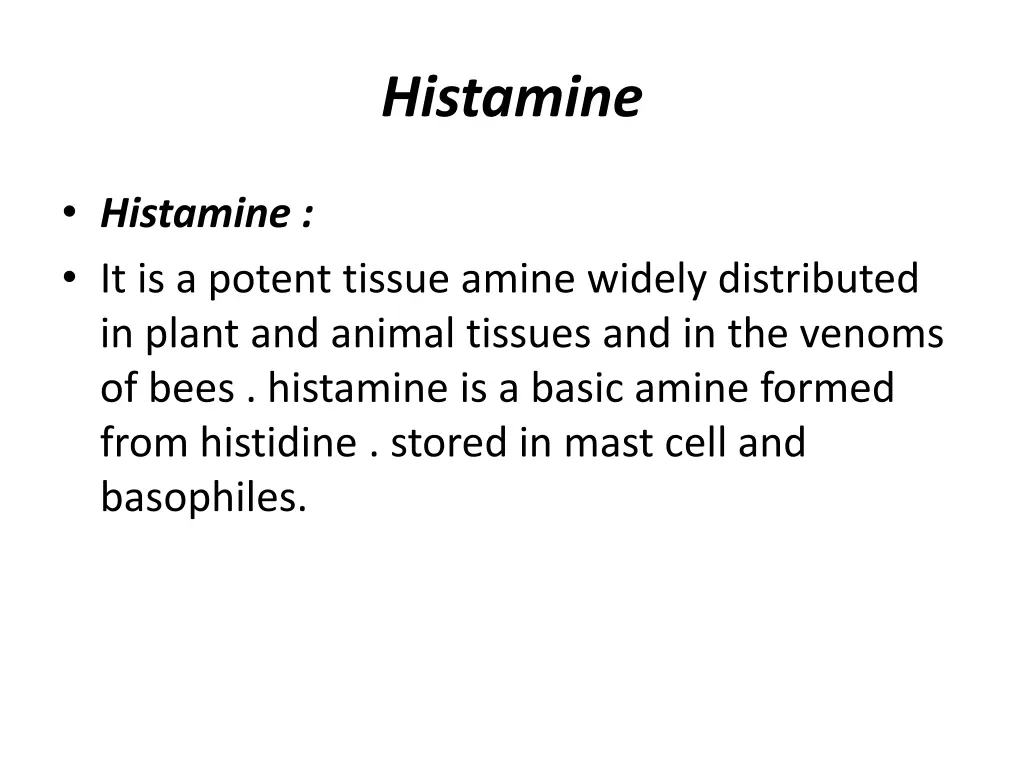 histamine