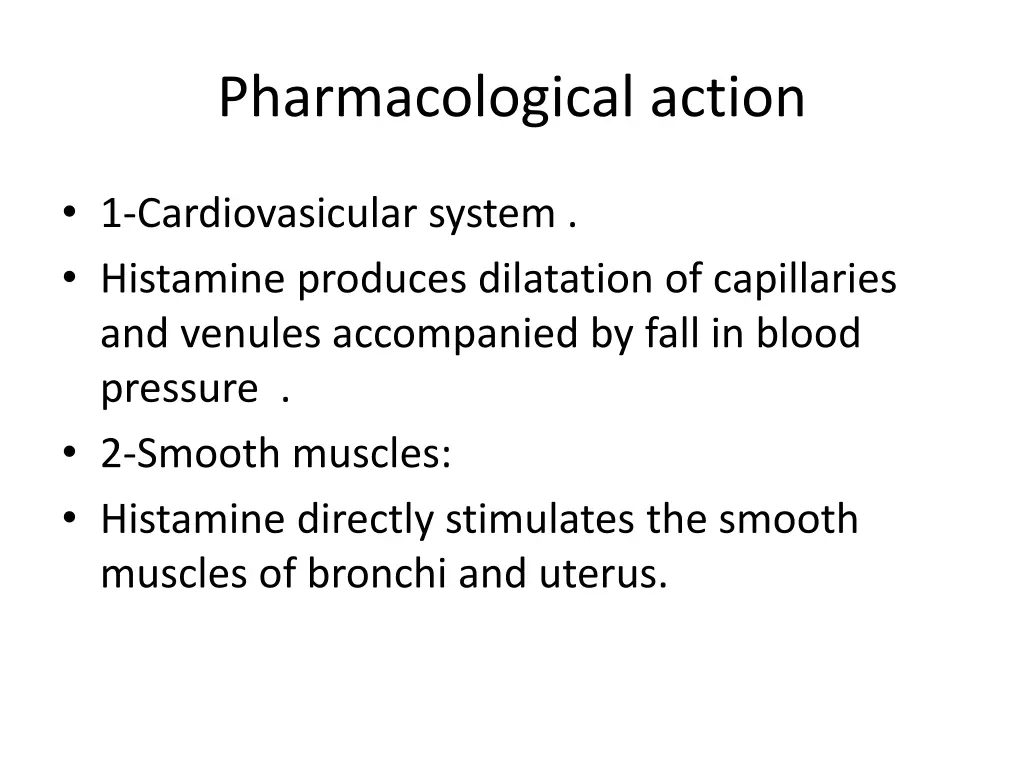 pharmacological action