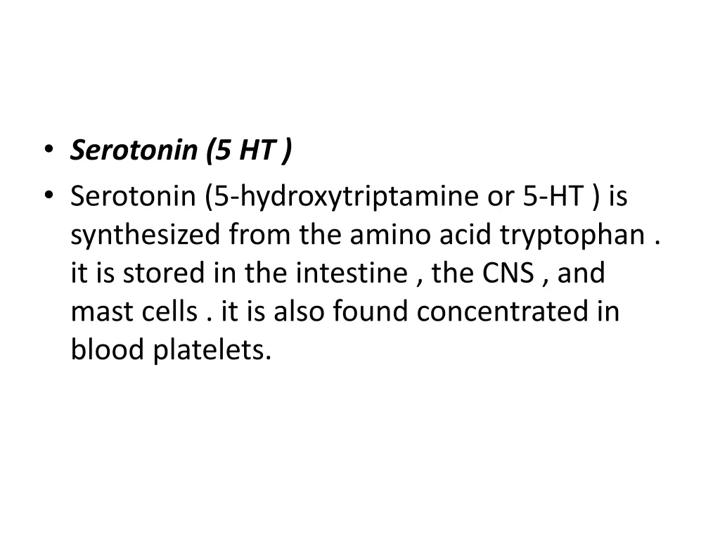 serotonin 5 ht serotonin 5 hydroxytriptamine