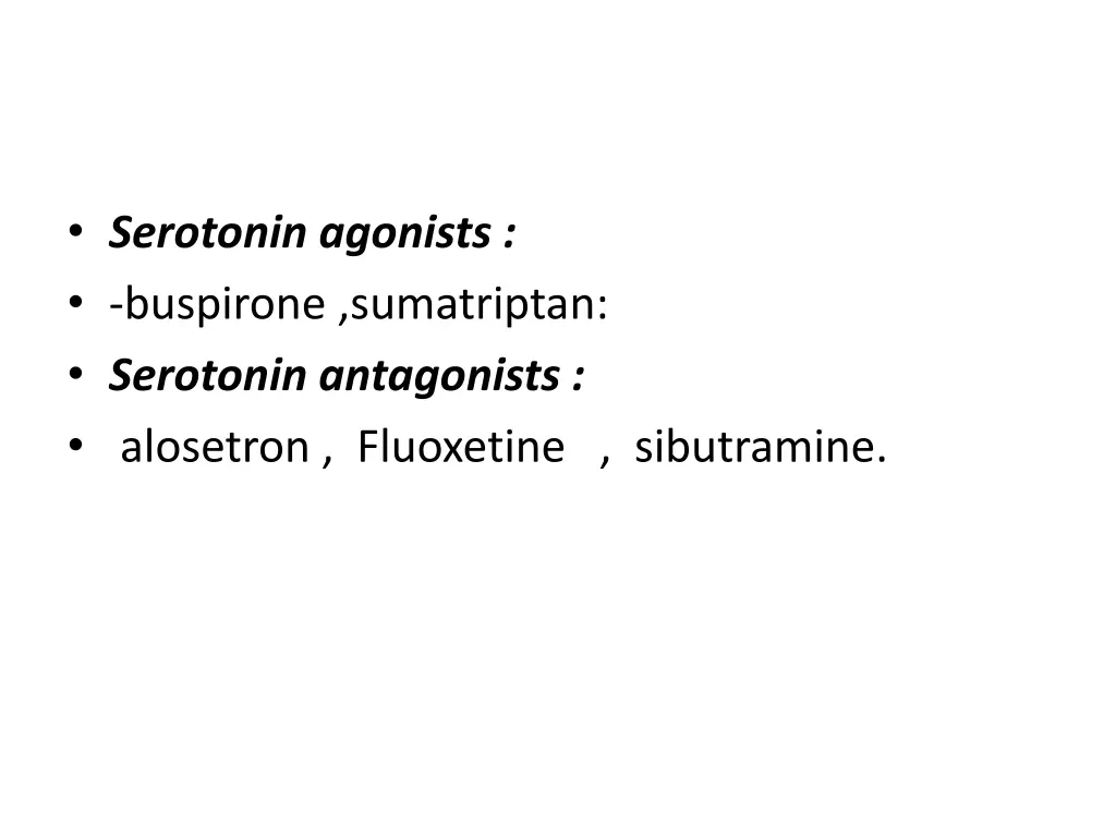 serotonin agonists buspirone sumatriptan