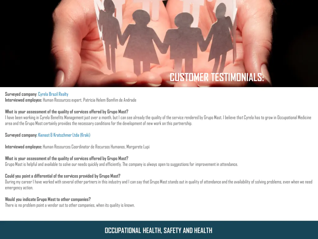 customer testimonials