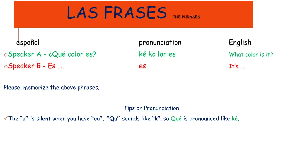 las frases the phrases