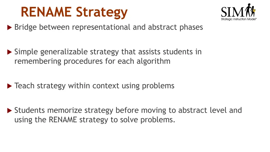rename strategy bridge between representational