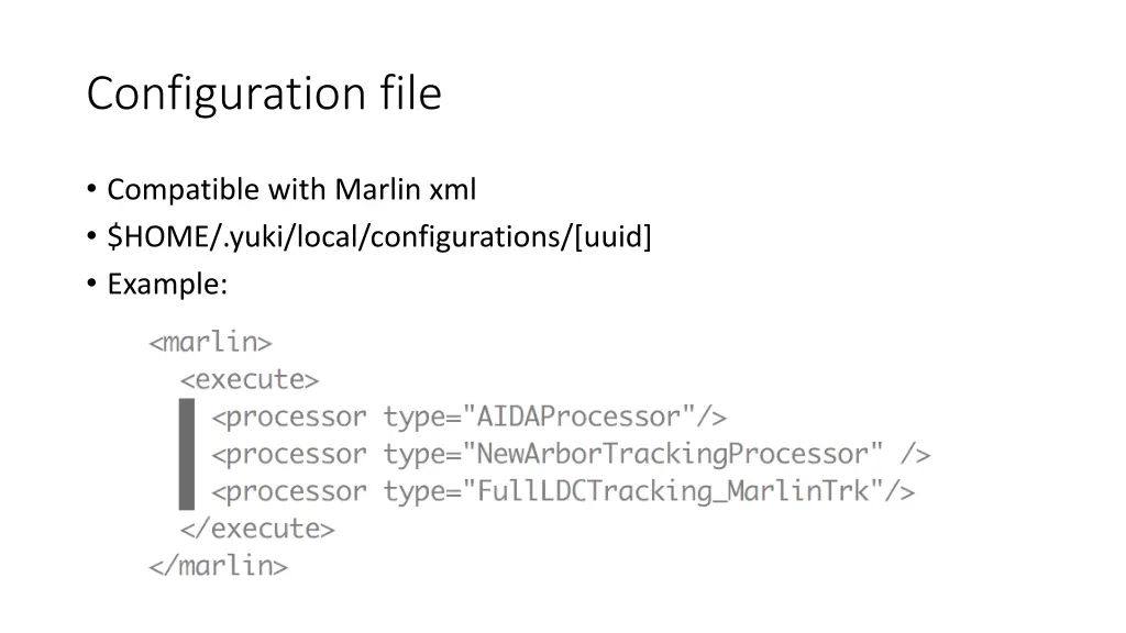 configuration file