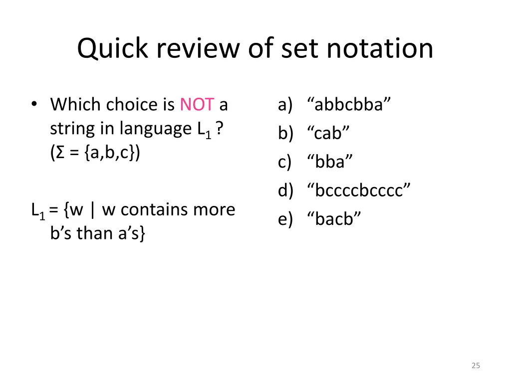 quick review of set notation 1