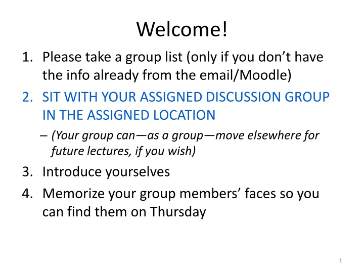 welcome