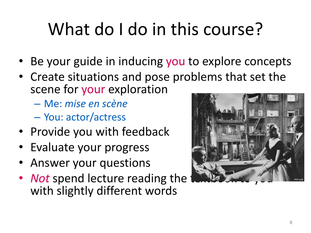 what do i do in this course