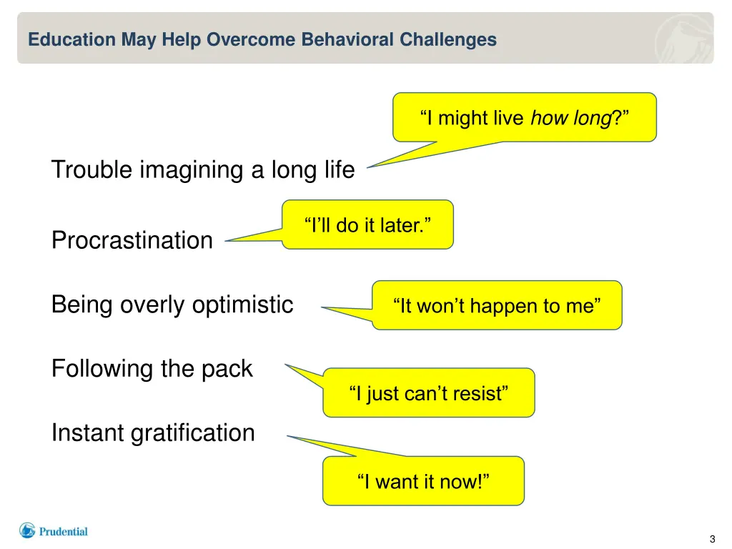 education may help overcome behavioral challenges