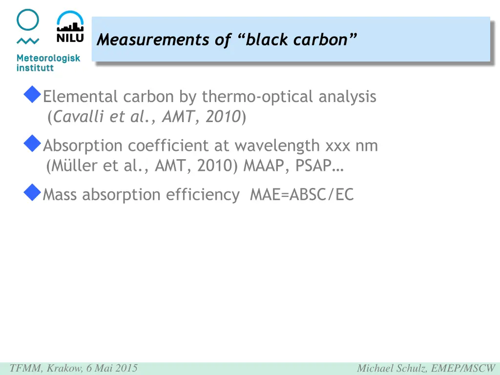 measurements of black carbon