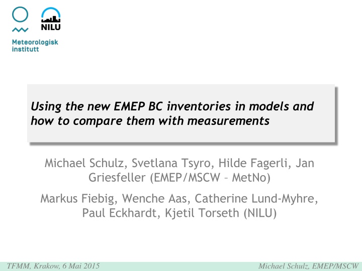 using the new emep bc inventories in models
