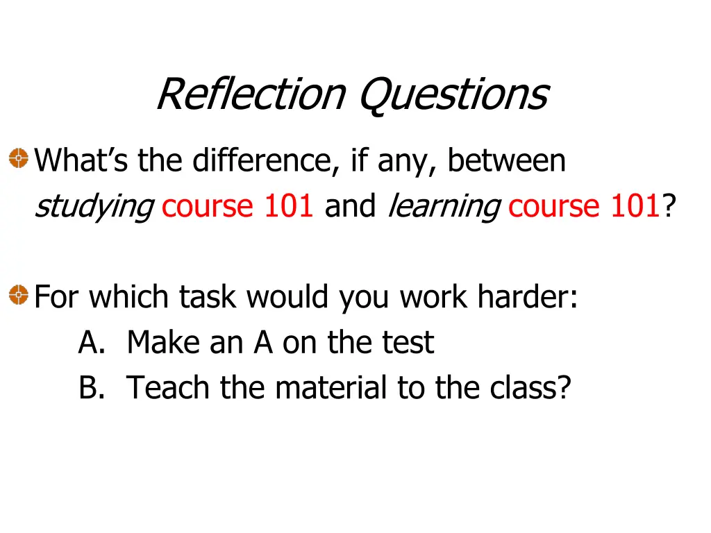 reflection questions