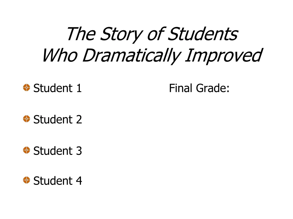 the story of students who dramatically improved