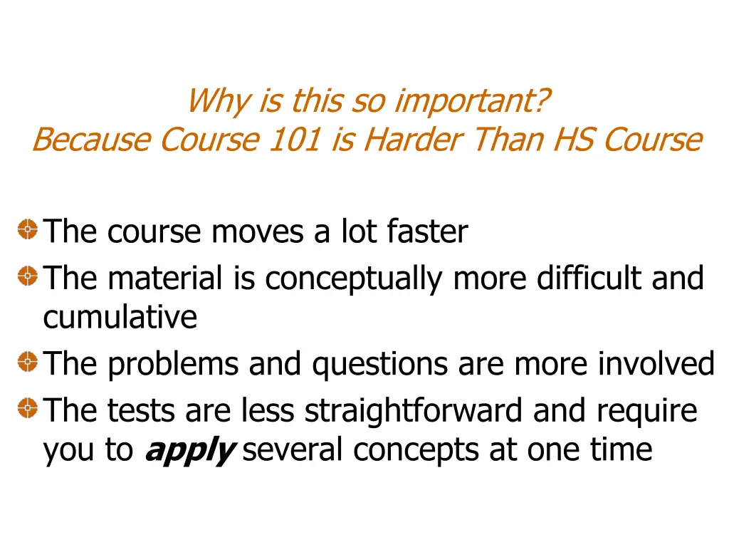 why is this so important because course